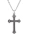 Men's Sterling Silver Cross Necklace, 24"