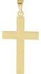 Inlay Cross 14k Yellow Gold Pendant (25X14MM)