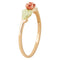 Petite 3D Rose Ring, 10k Yellow Gold, 12k Pink and Green Gold Black Hills Gold Motif