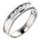 Men's 5-Stone Diamond Wedding Band, Rhodium-Plated 14k White Gold (.75 Ctw, Color G-H, SI2-SI3 Clarity) Size 10