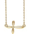 Sideways Cross 14k Yellow Gold Necklace, 18"