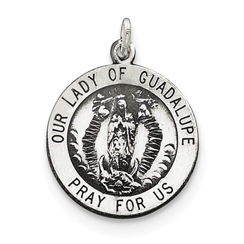 Sterling Silver Our Lady Of Guadalupe Medal (23X18MM)