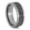 Deer Antler Inlay, Light Tone Titanium 8mm Comfort-Fit Ring