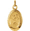 14k Yellow Gold Oval St. Christopher Medal (19x14 MM)