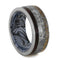 Gibeon Meteorite, Honduran Rosewood Burl, Dinosaur Bone 9mm Comfort-Fit Titanium Wedding Band