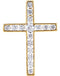 Diamond Coticed Cross 14k Yellow Gold Pendant (1.5 Ctw, G-H Color, I1 Clarity)