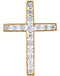 Diamond Coticed Cross 14k Yellow Gold Pendant (.33 Ctw, G-H Color, I1 Clarity)