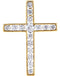 Diamond Coticed Cross 14k Yellow Gold Pendant (1 Ctw, G-H Color, I1 Clarity)