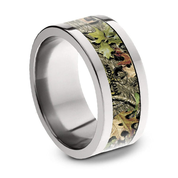 Mossy Oak Camo Obsession 10mm Comfort-Fit Titanium Ring