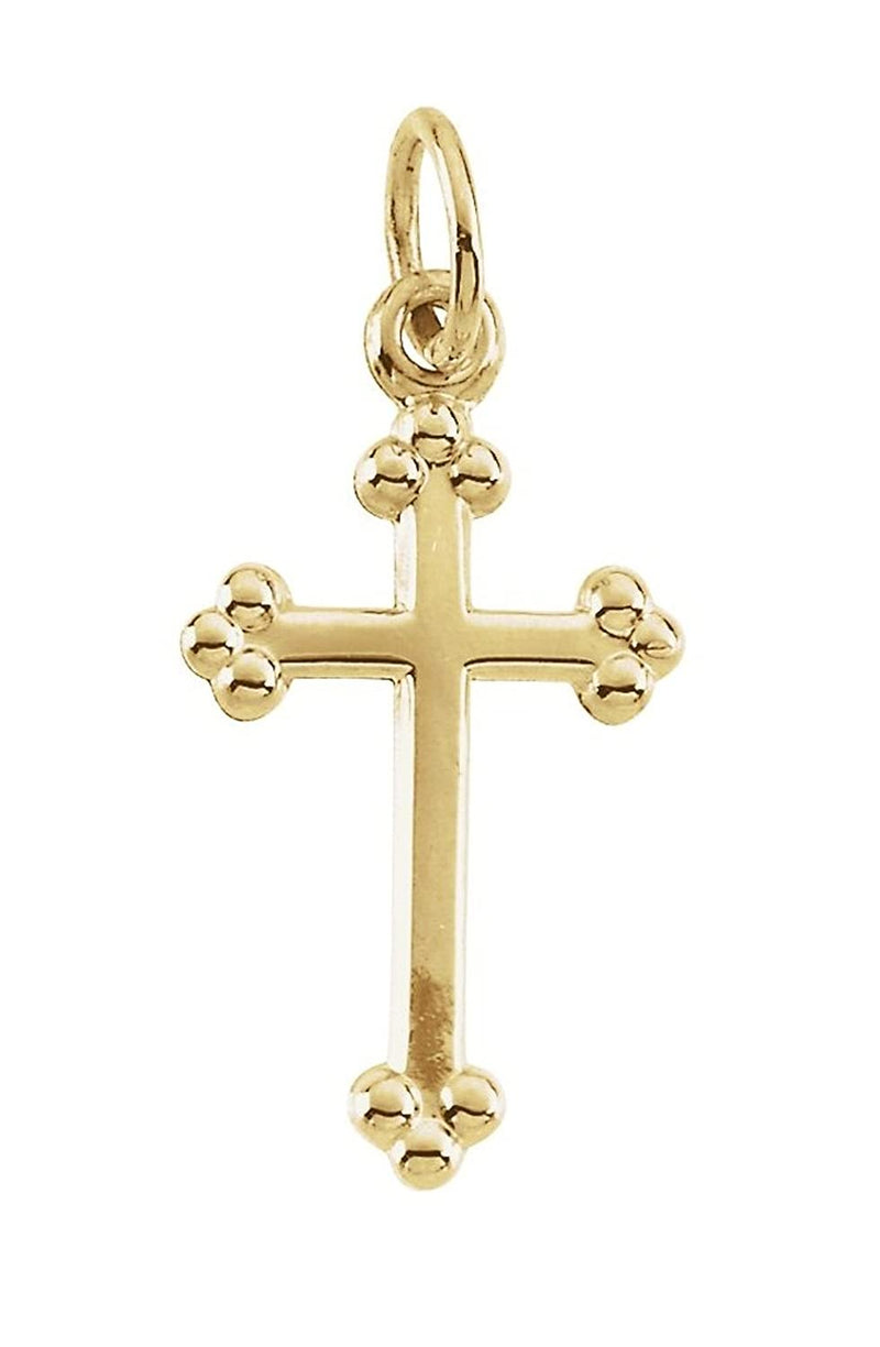 Botonee Cross 14k Yellow Gold Pendant (21x11MM)