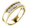 Men's 14k Yellow Gold Diamond Ring (.005 Ctw, Color G-H, SI2-SI3 Clarity) Size 11