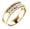 Men's Diamond Beaded Ring, 14k Yellow Gold (.33 Ctw, Color G-H, SI2-SI3) Size 11.25