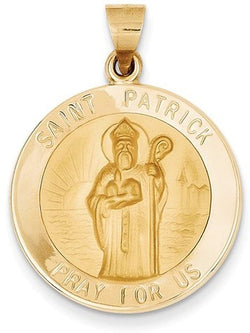 14k Yellow Gold St. Patrick Medal Pendant (25X23MM)