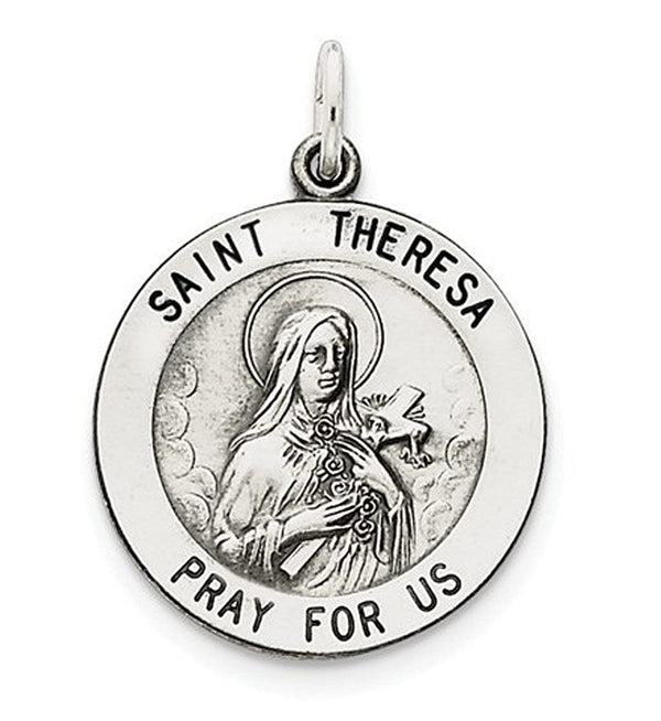 Sterling Silver St. Theresa Medal (30X22MM)