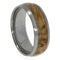 Black Ash Burl Wood 6mm Comfort Fit Titanium Wedding Band, Size 10