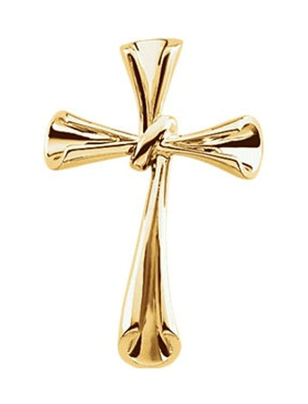 Knot Cross 18K Yellow Gold Pendant (34.75x22.75 MM)