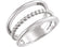 Platinum Beaded Negative Space Ring