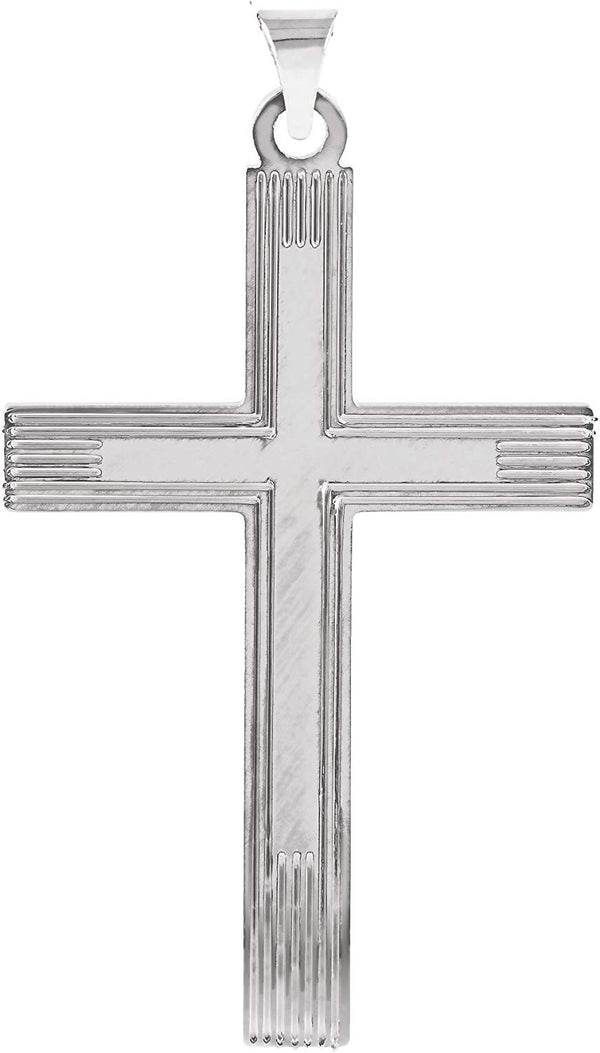 Christian Cross Sterling Silver Pendant (31.5X19MM)