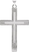 Cross with Embossed Cross Inside the Cross 14k White Gold Pendant