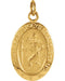 14k Yellow Gold Oval St. Christopher Medal (19x14 MM)