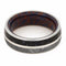 Gibeon Meteorite, Dinosaur Bone, Blue Bronze and Red Copper Mokume 7mm Comfort-Fit Titanium Wedding Band