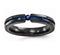 Black Ti Collection Black and Blue Titanium Blue Sapphire 4mm Band