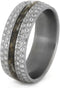 Golf Tee Wood, Hammered Titanium 8mm Comfort-Fit Band, Size 5