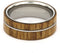 Oak Wood 8mm Comfort-Fit Titanium Wedding Band, Size 7.25