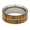 Oak Wood Overlay 8mm Comfort-Fit Titanium Wedding Band