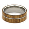 Oak Wood 8mm Comfort-Fit Titanium Wedding Band