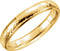 14k Yellow Gold Hammer Finished 4mm Comfort Fit Dome Band, Size8.5