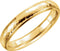 14k Yellow Gold Hammer Finished 4mm Comfort Fit Dome Band, Size12