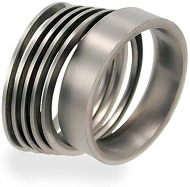 Minimalist Style Stack 1mm Comfort Fit Matte Titanium Ring, Size 12.25