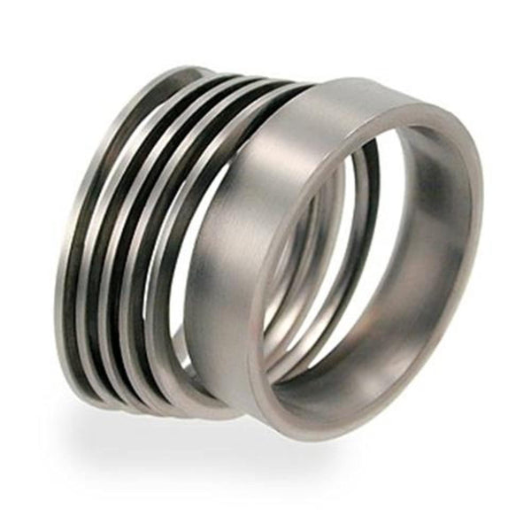 Minimalist Style Stack 1mm Comfort Fit Matte Titanium Ring