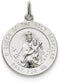 Sterling Silver Queen of the Holy Scapular Medal (30X20MM)