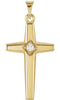 Diamond Cross 14k Yellow Gold Pendant