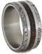 Dinosaur Bone, Gibeon Meteorite 8mm Comfort-Fit Matte Titanium Wedding Band, Size 9.5