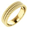 Grooved Rope Pattern 5.25mm Comfort-Fit Band, 14k Yellow Gold