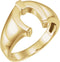 Men's Horseshoe Ring, 14k Yellow Gold, Size 10