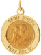 14k Yellow Gold Round St. Joseph Medal (22 MM)