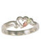 Heart Bypass Ring, Sterling Silver, 12k Green Gold, 12k Rose Gold Black Hills Gold Motif