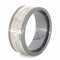 10k White Gold, Palladium, Argentium Sterling Silver Mokume Gane 8.5mm Comfort-Fit Titanium Wedding Band