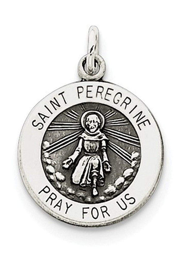Sterling Silver St. Peregrine Medal (20X15 MM)