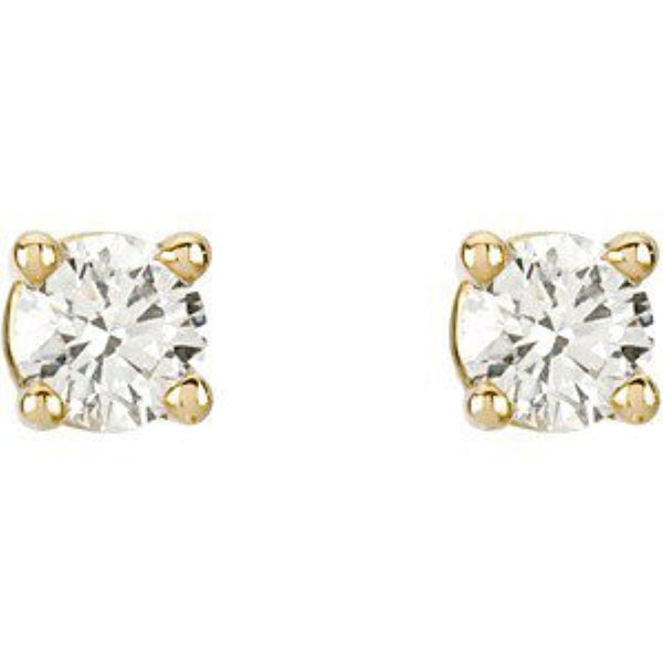 1/5 Ct 14k Yellow Gold Diamond Stud Earrings (.20 Cttw, GH Color, SI1 Clarity)