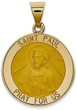 14k Yellow Gold St. Paul Medal Pendant (21X19MM)