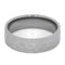 Hammered 7mm Comfort-Fit Brushed Titanium Wedding Band