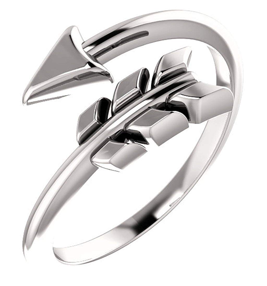 Platinum Bypass Arrow Ring