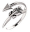 Bypass Arrow Ring, Rhodium-Plated 14k White Gold