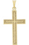 Design Cross 14k Yellow Gold Pendant