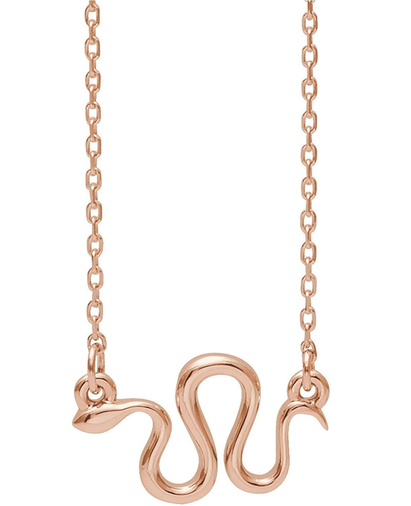 Snake Necklace, 14k Rose Gold, 18"
